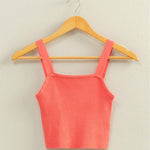 Ribbed Cropped Tank Top
