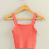 Ribbed Cropped Tank Top
