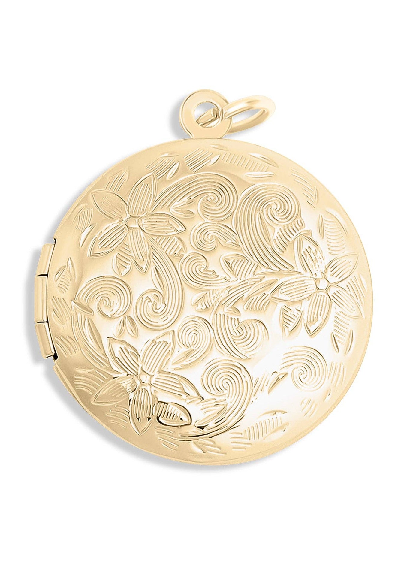 MTT Jewelry - Jewelry - Charms - Round Floral Textured Locket - MTT Collective