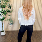 Colette Scalloped Pointelle Cardigan