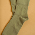 Everyday Solid Crew Socks in Green