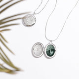 Floral Oval Locket Pendant