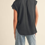 Essential Button-Front Blouse