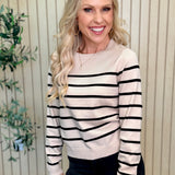 Margot Striped Fine Gauge Sweater