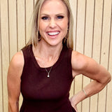 Aubrey Rib-Knit Peplum Tank