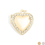 Heart Locket with Rhinestones