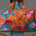 Wildflower Woven Duffel in burnt orange floral