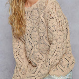 Lily Open Knitted Crochet Sweater