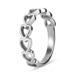 Jennifer Sideways Heart Stacking Ring