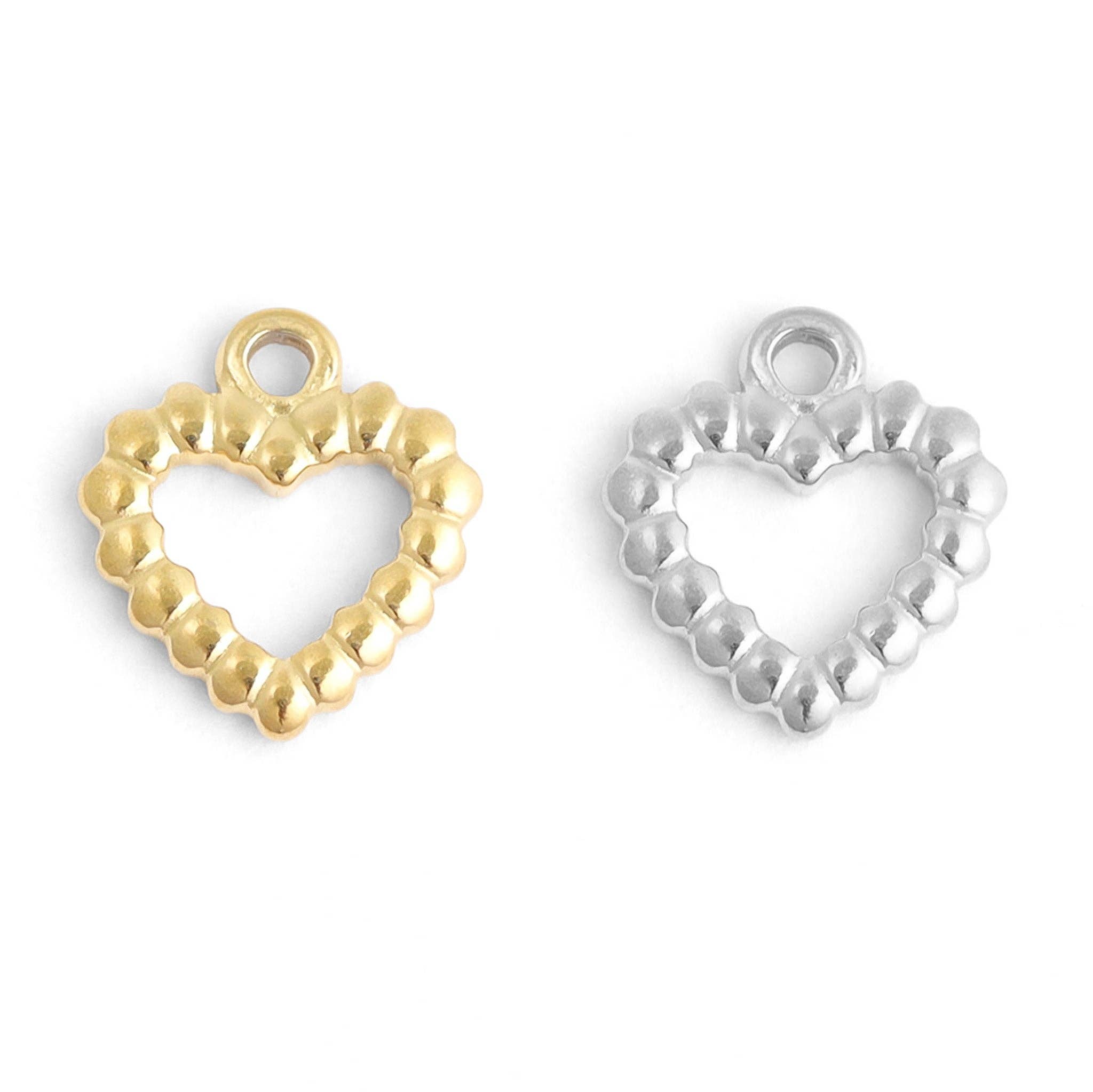 MTT Jewelry - Jewelry - Charms - Textured Heart Charm - MTT Collective