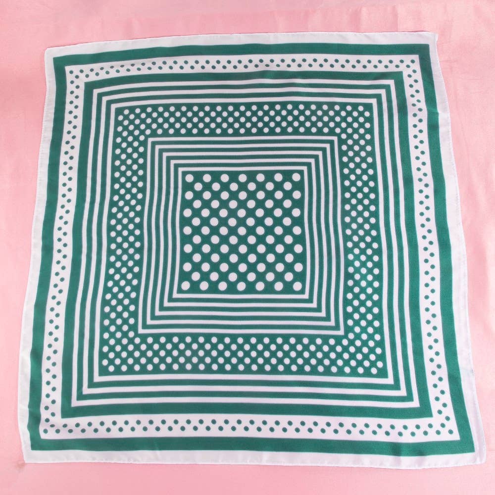 Bay Concentric Dot Satin Scarf