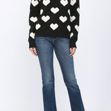 Tiffany Heart Pattern Crewneck