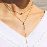 Calliope Layered Cubic Zirconia Lariat Necklace