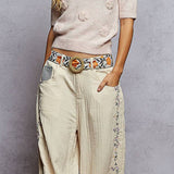 Floral Print Buckle Belt