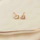 5mm Round Cubic Zirconia Stud Earrings - MTT Collective