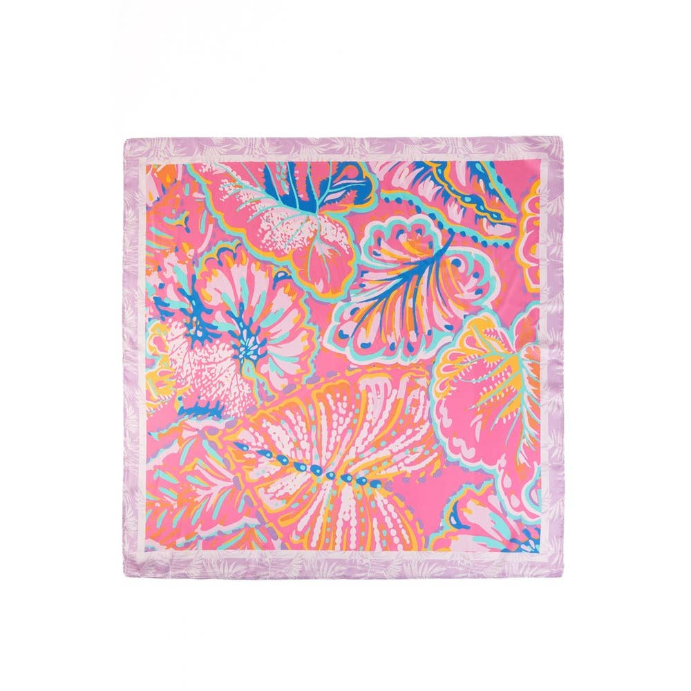 Lagoon Hibiscus Square Scarf