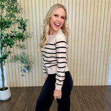 Margot Striped Fine Gauge Sweater