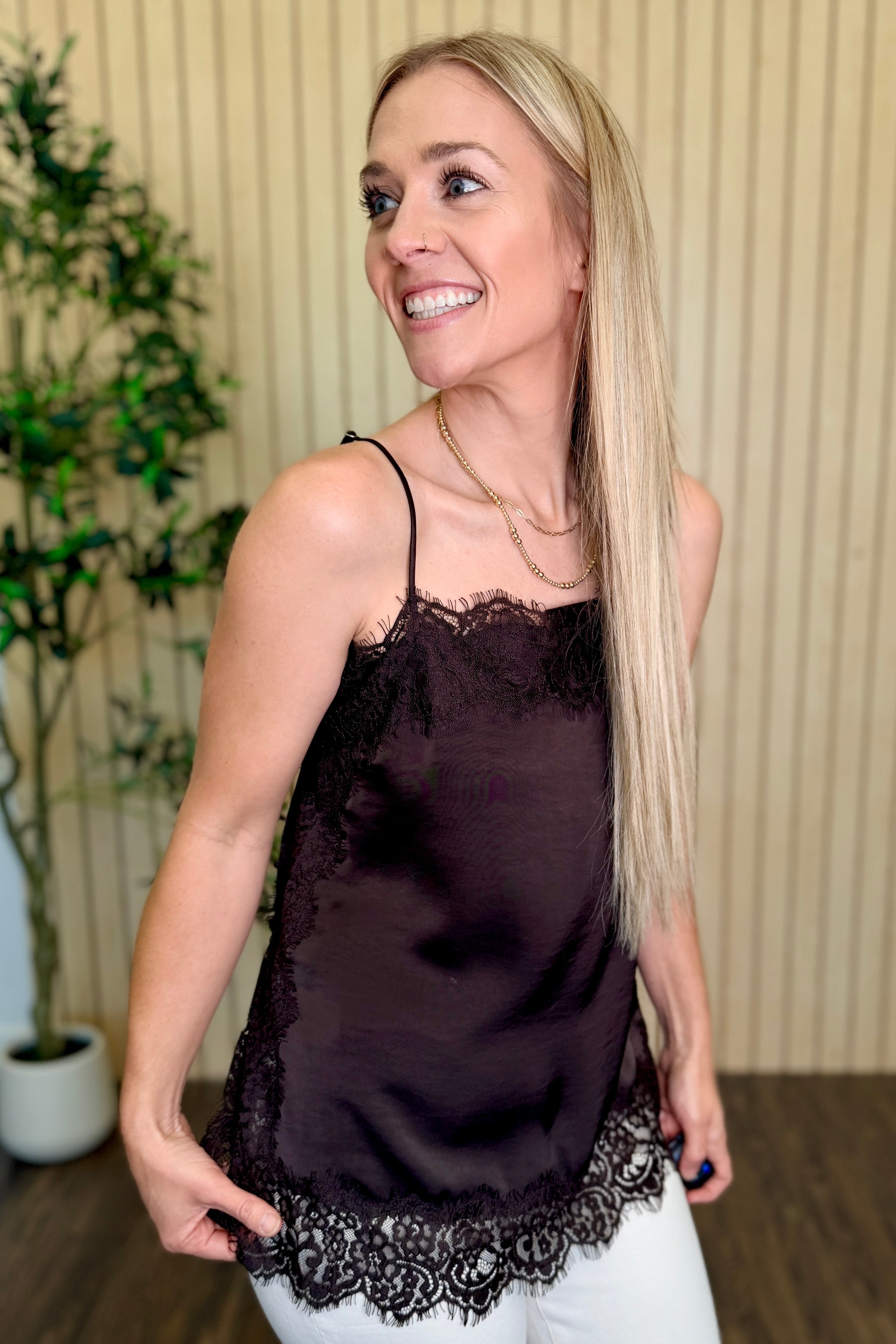 Roselle Lace Trim Cami