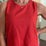 Sloane Linen Cropped Tank