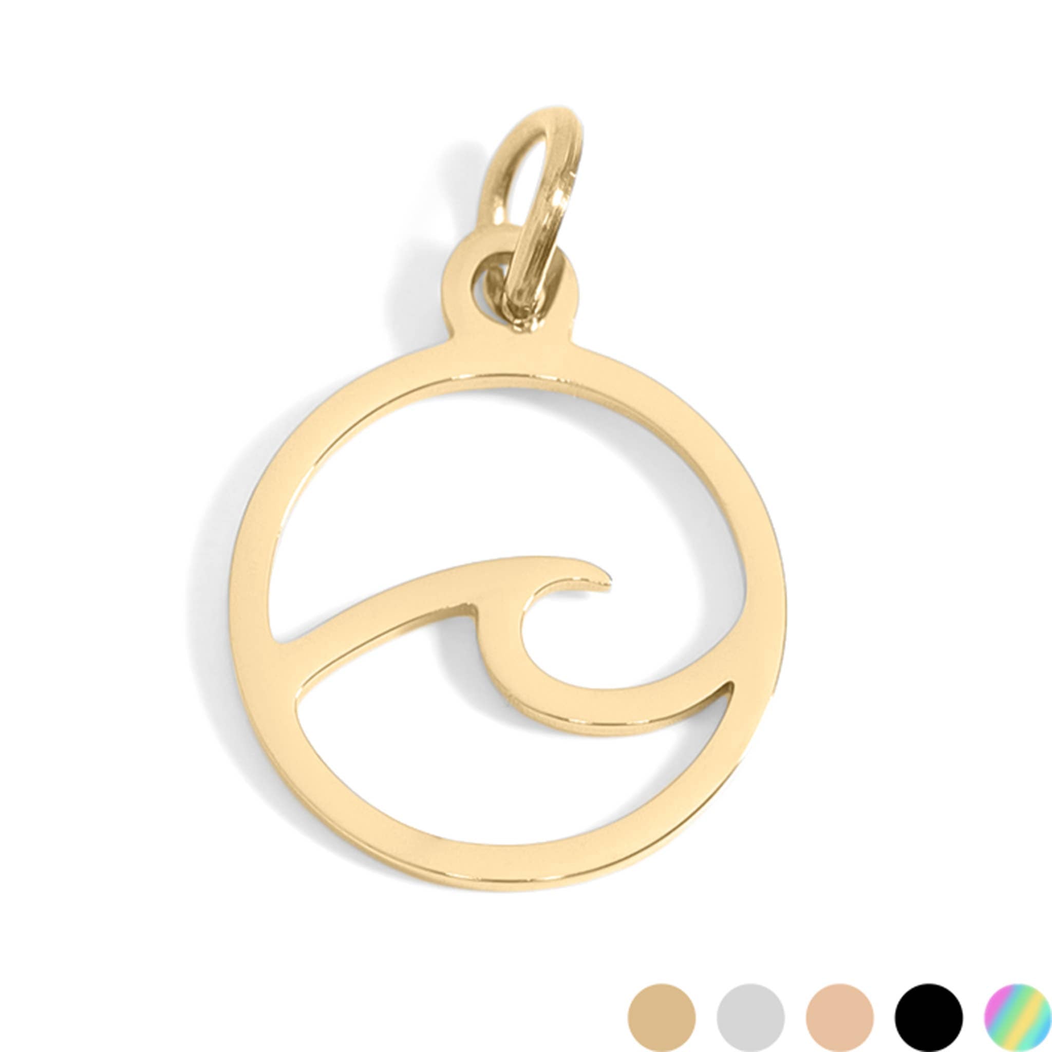 MTT Jewelry - Jewelry - Charms - Stainless Steel Wave Charm - MTT Collective