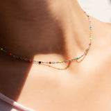 Esther Multi Confetti Chain Necklace