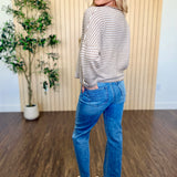 Alder Stripe Drop Shoulder Cardigan