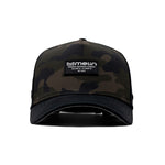Melin Odysea Brick Hydro snapback in Olive Camo, side view