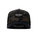 Melin Odysea Brick Hydro snapback in Olive Camo, side view
