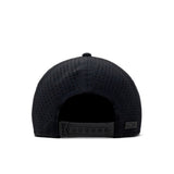 Melin Odysea Brick Hydro snapback in Olive Camo, angled view