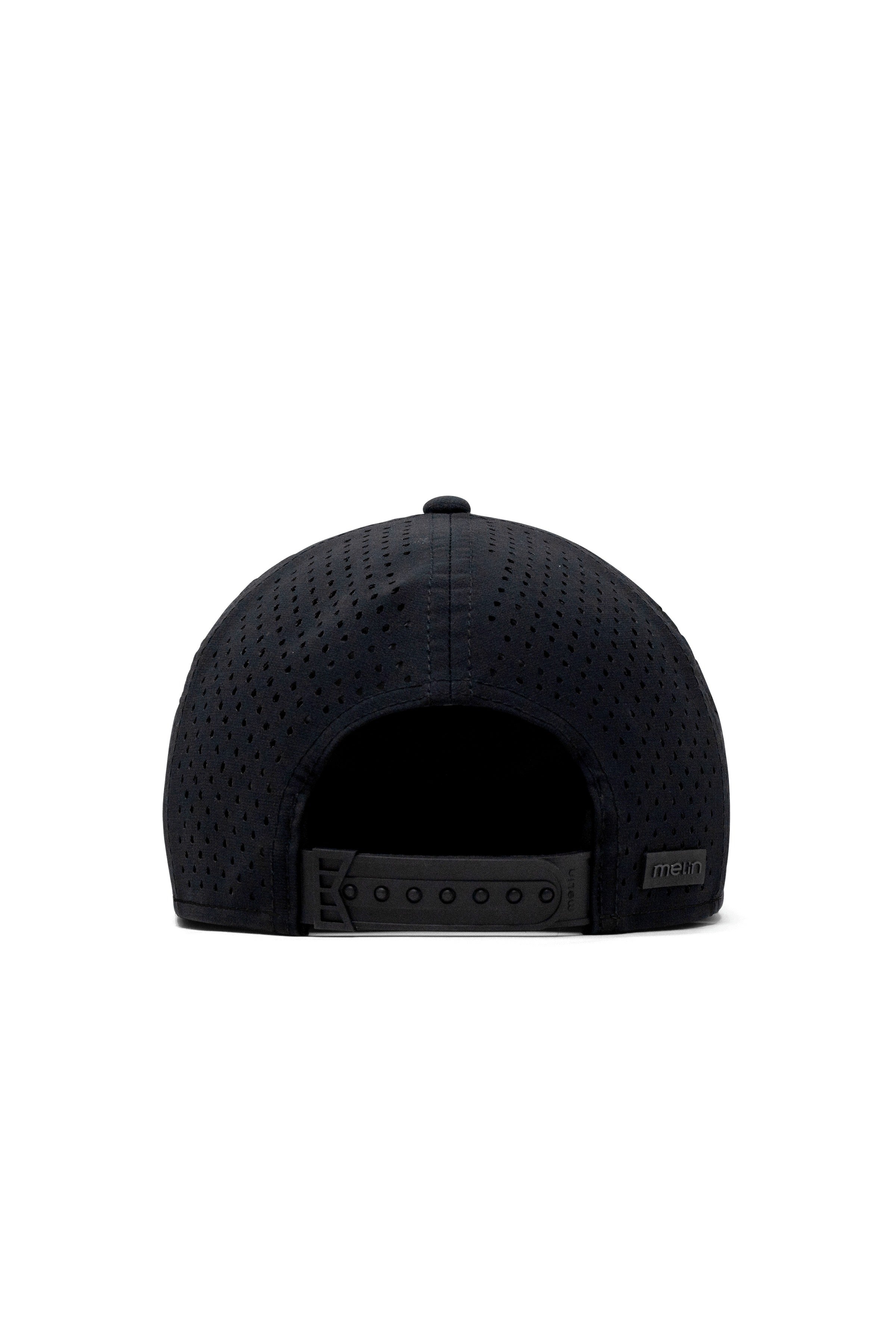 Melin Odysea Brick Hydro snapback in Olive Camo, angled view