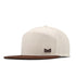 Melin Trenches Icon Hydro flat bill hat in Frosted Birch, angled front view