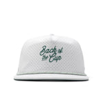 melin Hydro Coronado Links snapback hat in White / Green - side view