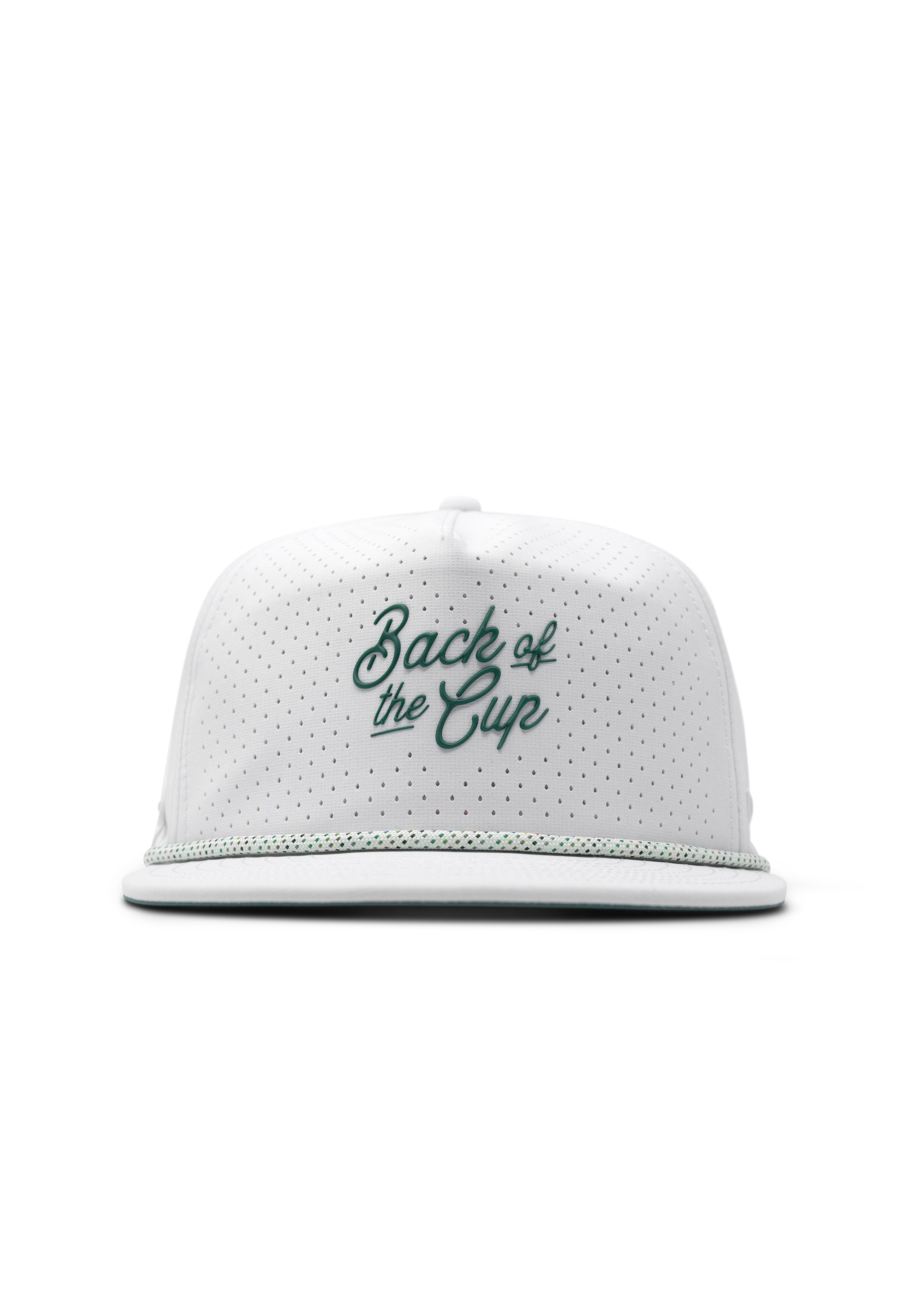 melin Hydro Coronado Links snapback hat in White / Green - side view