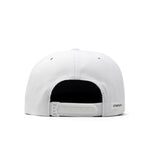 melin Hydro Coronado Links snapback hat in White / Green - underbrim view