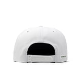 melin Hydro Coronado Links snapback hat in White / Green - underbrim view