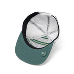melin Hydro Coronado Links snapback hat in White / Green - detail view