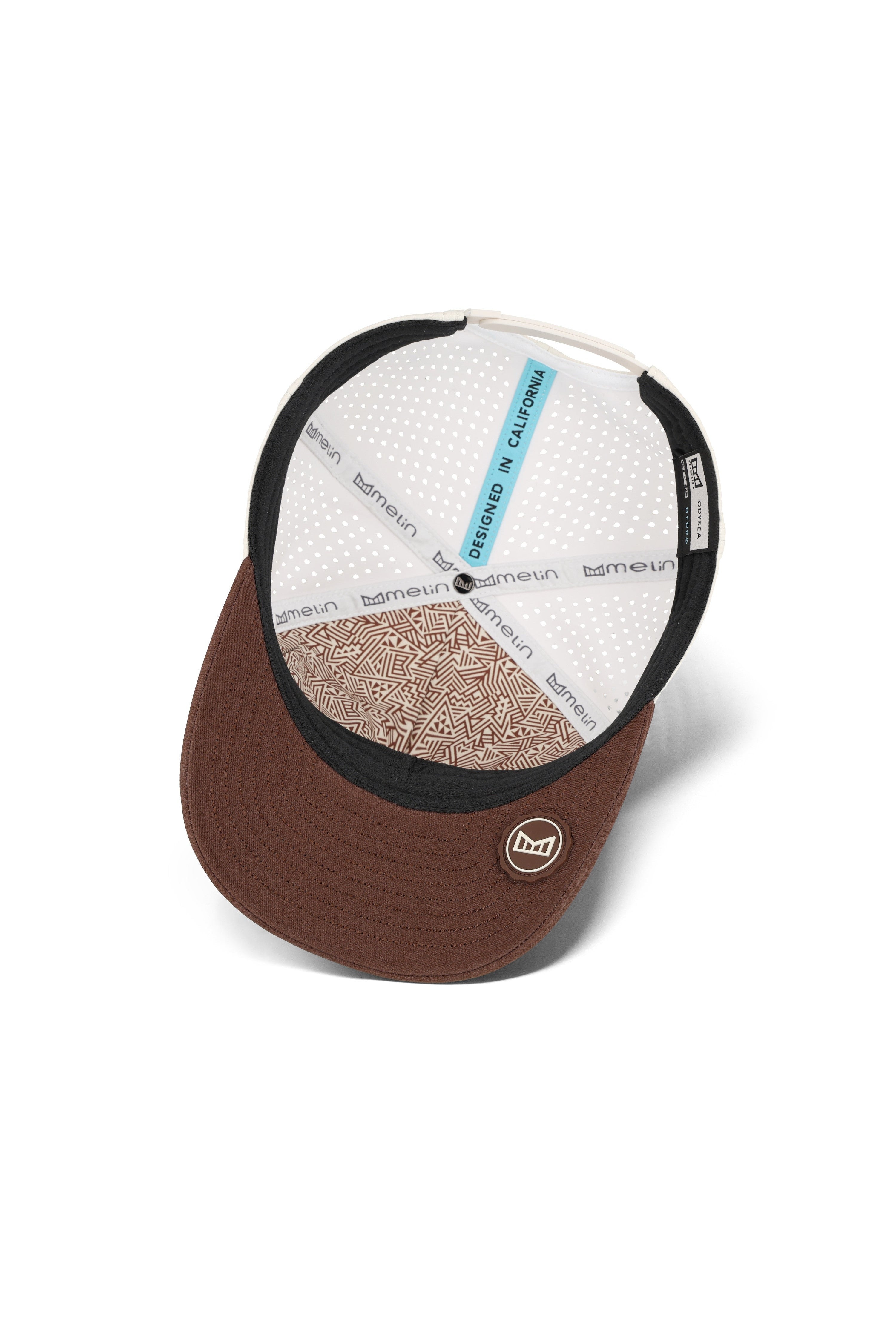 Melin Odysea Stacked Hydro in Frosted Birch, underbrim and interior lining