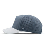 The side view of the melin Split Fit Odysea Stacked Hydro hat in clear lake