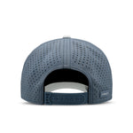 The back view of the melin Split Fit Odysea Stacked Hydro hat in clear lake