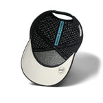 The inside view of the melin Split Fit Odysea Stacked Hydro hat in faded black