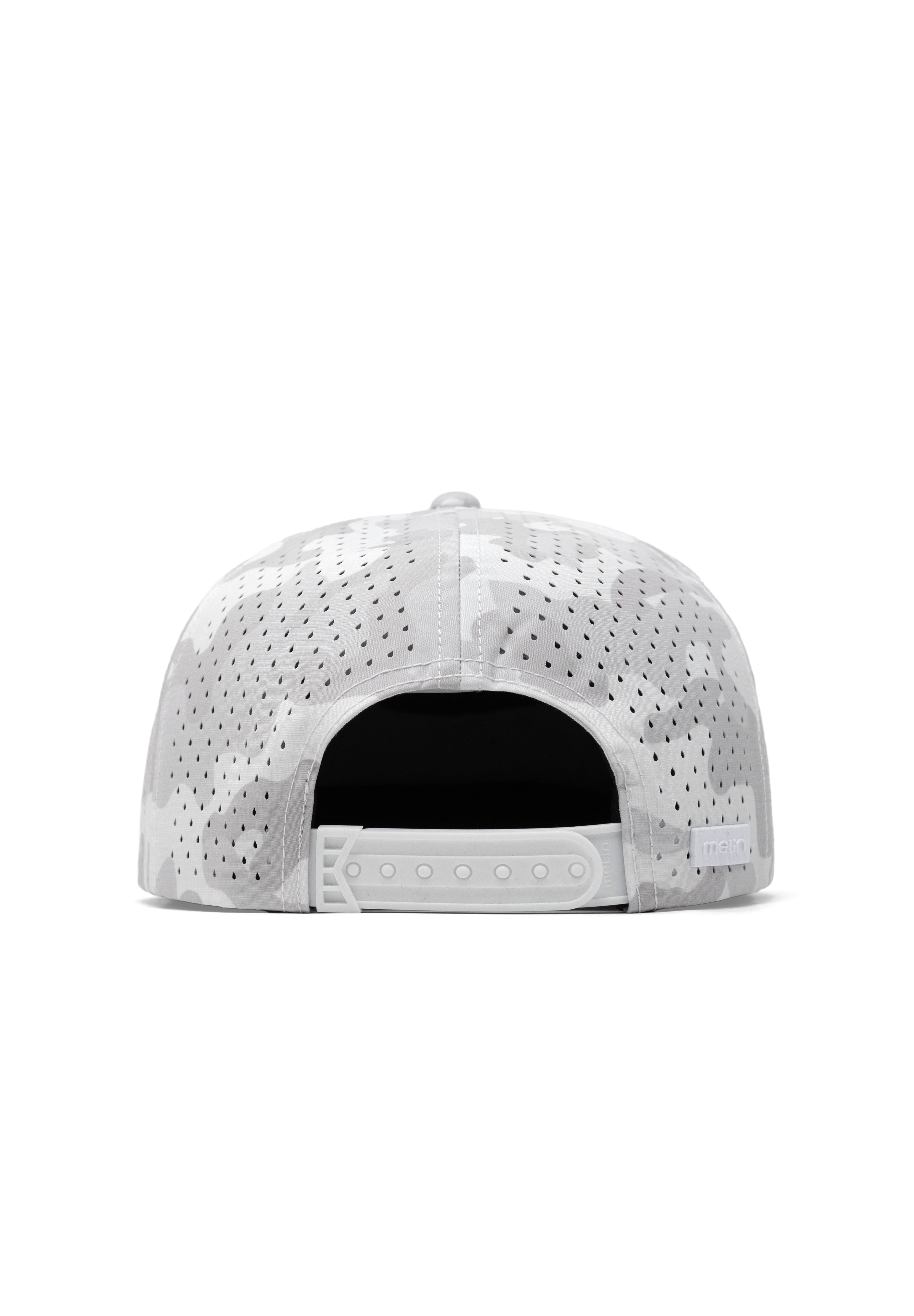 melin Coronado Brick Hydro snapback hat in Snow Camo - back view