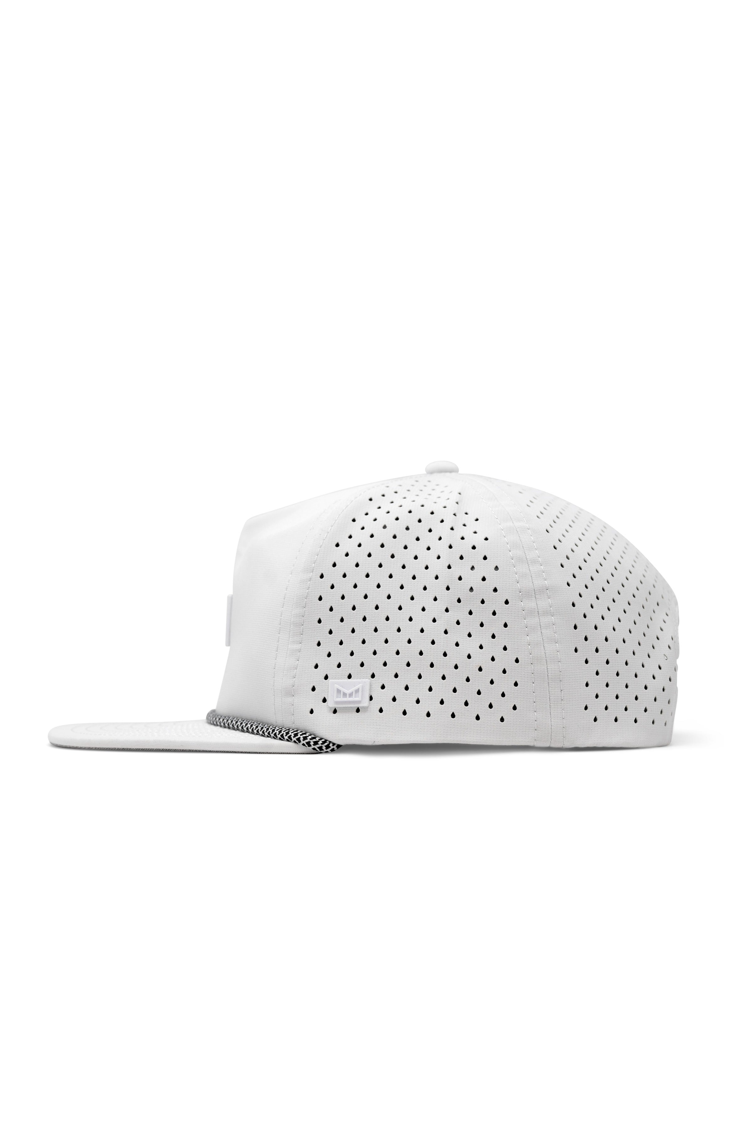 melin Coronado Brick Hydro snapback hat in White - side view