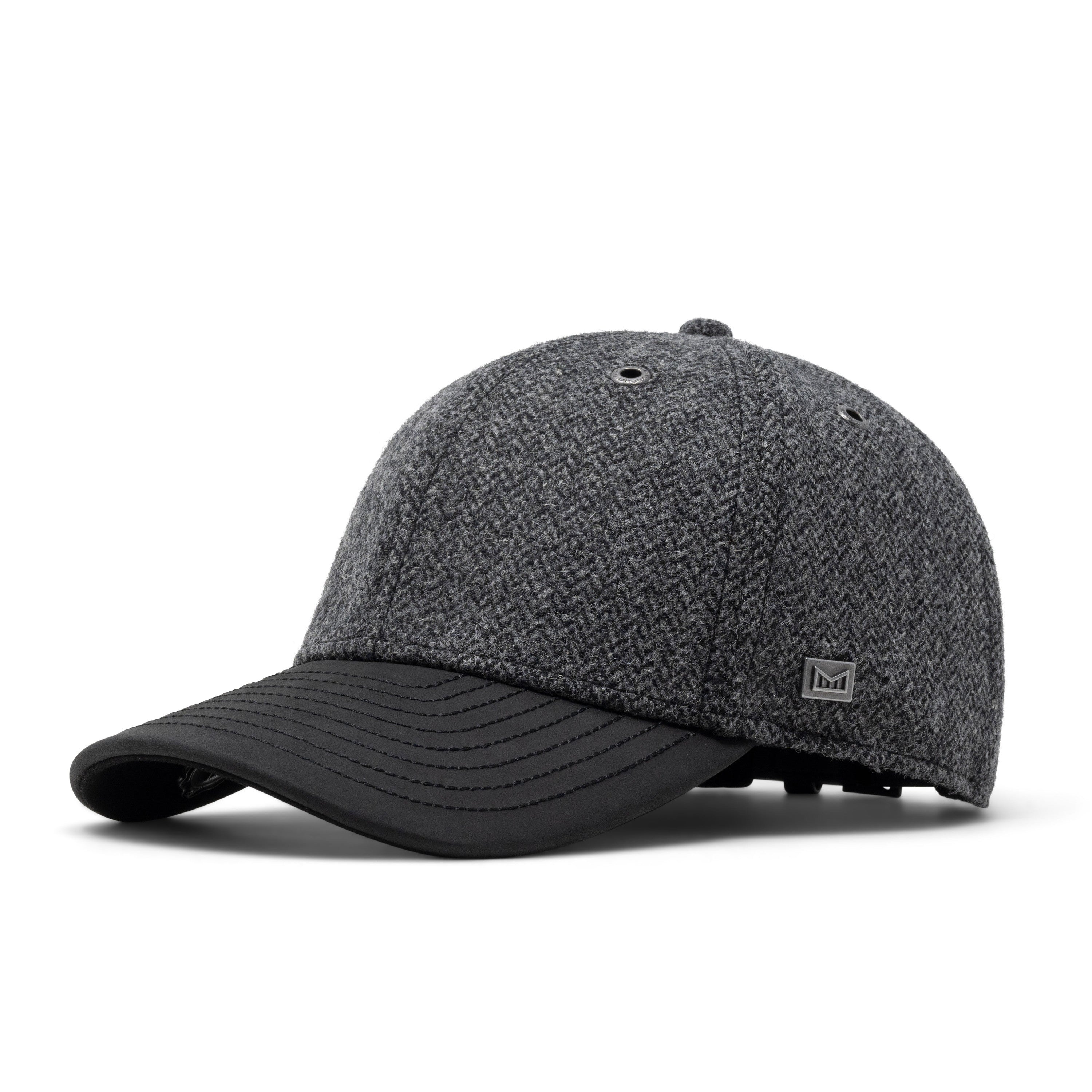 Gray textured baseball cap on a white background