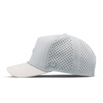 The side view of the melin Split Fit Odysea Rope Bulls Icon Hydro hat in clear lake