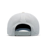 The back view of the melin Split Fit Odysea Rope Bulls Icon Hydro hat in clear lake