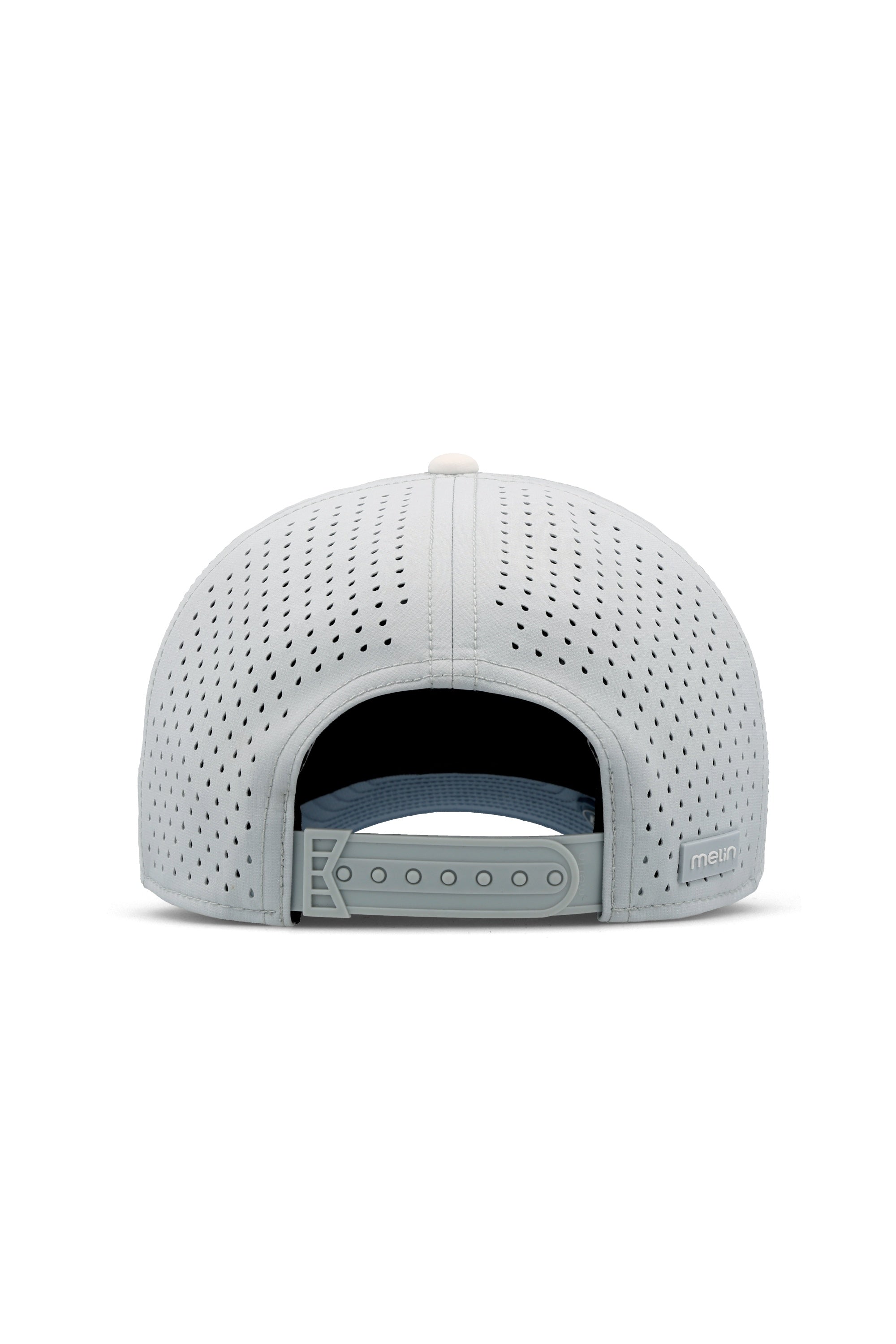The back view of the melin Split Fit Odysea Rope Bulls Icon Hydro hat in clear lake