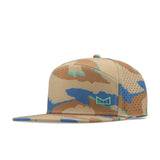 melin Hydro Trenches Islands Sand Camo flat brim snapback hat - front
