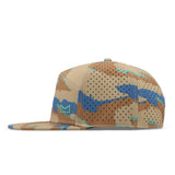 melin Hydro Trenches Islands Sand Camo flat brim snapback hat - side
