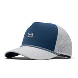 Melin Hydro Odysea Rope Seaport snapback in Steel Blue/White, three-quarter front view
