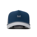 Melin Hydro Odysea Rope Seaport snapback in Steel Blue/White, front view